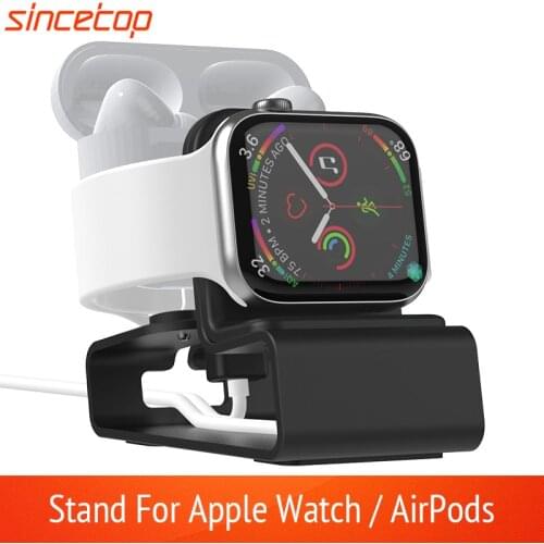 2 In 1 Aluminum Charger Stand For Apple Watch Series 6/SE/5/4/3/2/1 38 42 40 44mm Charging Holder Dock Station For Airpods 2 Pro