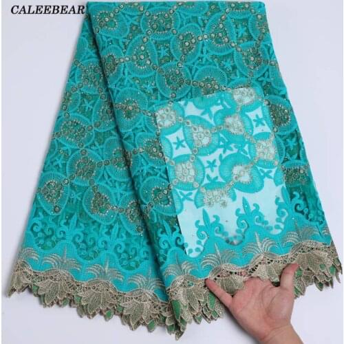 2021 Embroidery Mesh Materials With Stone African Lace Fabric 5Yards Latest French Tulle Lace Fabric Nigerian Wedding Lace S2210