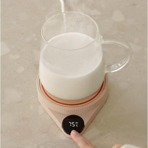 220V Smart Thermos Cup Hot Milk Coffee Heating Pad Thermostatic Coaster Adjustable Temperature Heating Base 25W