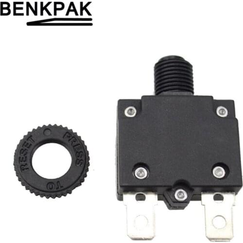 50pcs Thermal Circuit Breakers mini size thermal overload protector 7A with push button