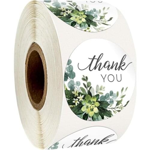 500 Pcs 1 Inch Round Flower Thank You Sticker Seal Labels Christmas Stickers Stickers Scrapbooking Stationery Sticker