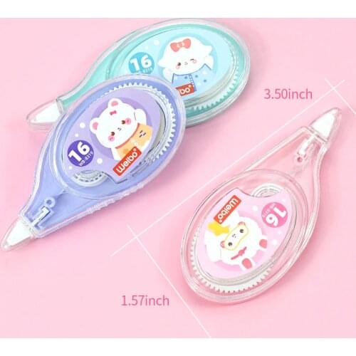 8319 3PCS/Set Kwaii Correction Tape Material Stationery Office Kids Student Gift School Supplies 6m*3pcs Plastic Corrector Tapes