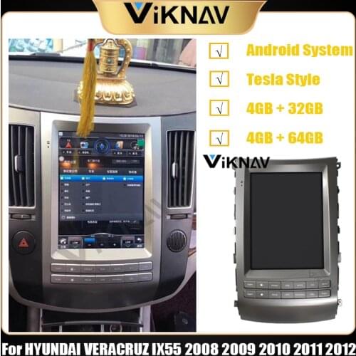 Tesla style car radio multimedia player For HYUNDAI VERACRUZ IX55 2008 2009 2010 2011 2012 DVD player car GPS navigation