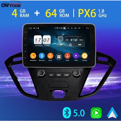 Android 10.0 PX6 4G+64G Car Multimedia Player For Ford Transit Tourneo Custom 4G LTE Carplay Radio GPS Navigation DSP Parrot BT