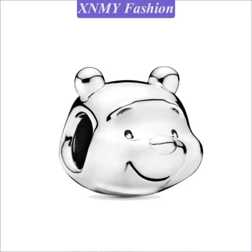 XNMY Cute Animals Beads Silver Color Little Winnie the Pooh Beads Fit Original Pandora Bracelet Necklace Lovely Jewelry Gift
