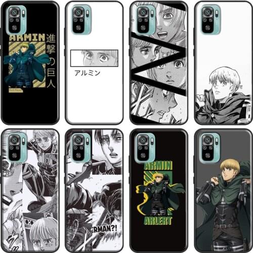 Armin Arlert Attack on Titan Cover For Redmi 9 9A 9C 9T 7A 8A For Xiaomi Redmi Note 8 Pro 9S 8T Note 7 9 10 Pro Case