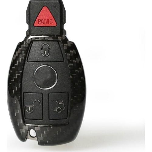 Carbon Fiber Car Key Case Shell For Benz C E CLA220 E260L GLKGLA CLS C200L Holders Accessories Car Styling