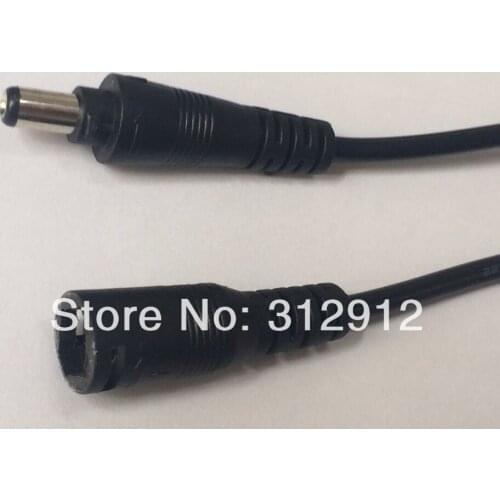 BLACK 5.5/2.1mm male and female DC cable,10cm long power cord;new"LOCK" design
