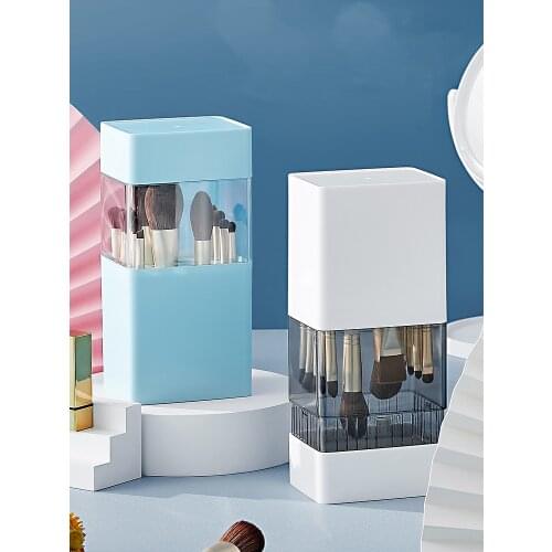 Makeup Brush Storage Box Makeup Brush Holder Drying Rack Makeup Organizer Cosmetic Storage Bucket Cosmetic Brush Box Dustproof