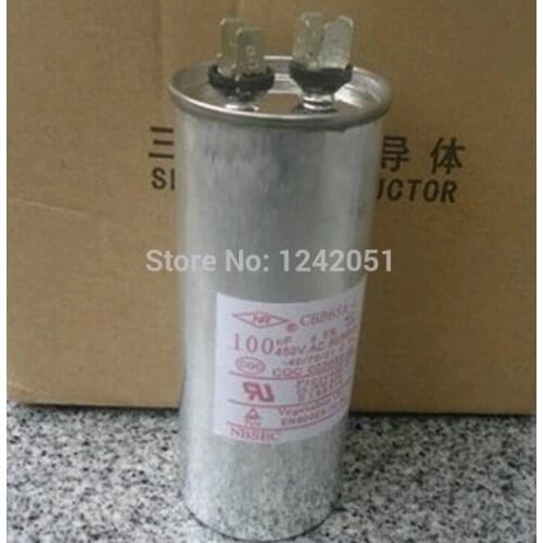 AC Motor Capacitor Air Conditioner Compressor Start Capacitor CBB65 450VAC 100uF