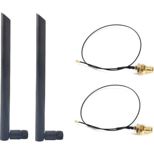 Dual Band 6Dbi Wireless Wifi Antenna RP-SMA+MHF4 Pigtail Cable For AX200 AC9260 NGFF M.2 Wireless Card WIFI/WLAN Modules