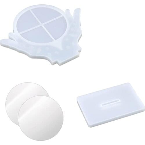 Photo Frame Resin Mold Silicone Makeup Mirror Epoxy Resin Casting Mold for Frame Desktop Makeup Mirror Home Decoration