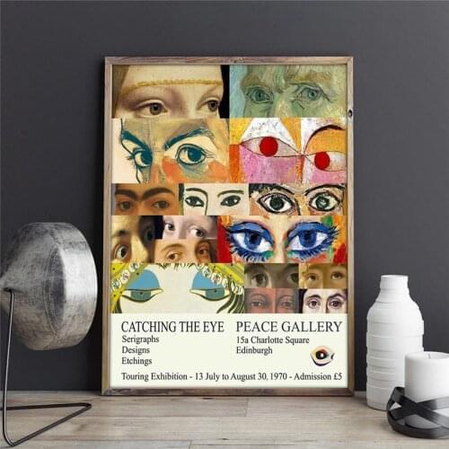Museum Art Exhibition Print Vintage Exhibition Poster Painting Wall Art Canvas Prints Mid-Century Wall Picture Home Decor