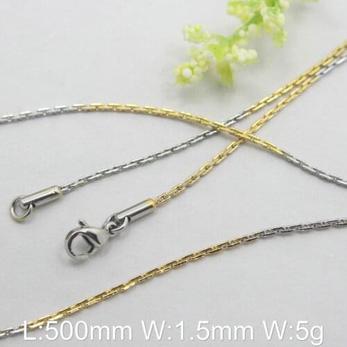 Hot Selling Wholesale Stainless Steel Jewelry Fashion Small Chain Necklace Gold and silver color Design Vintage NGCDAPAF