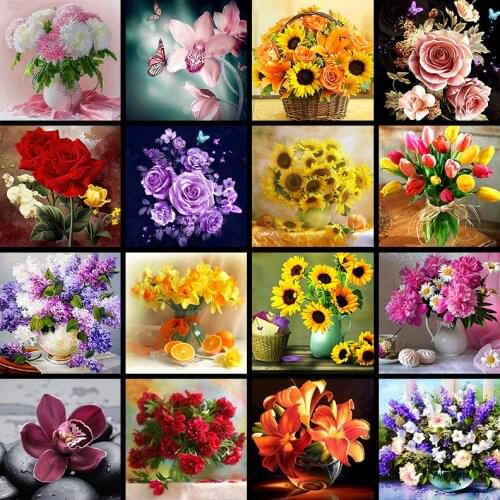 Diy 5D Diamond Art Painting Modern Bright Sunflower Full Square Round Drill Embroidery Cross Stitch Kit Painting Home Wall Decor