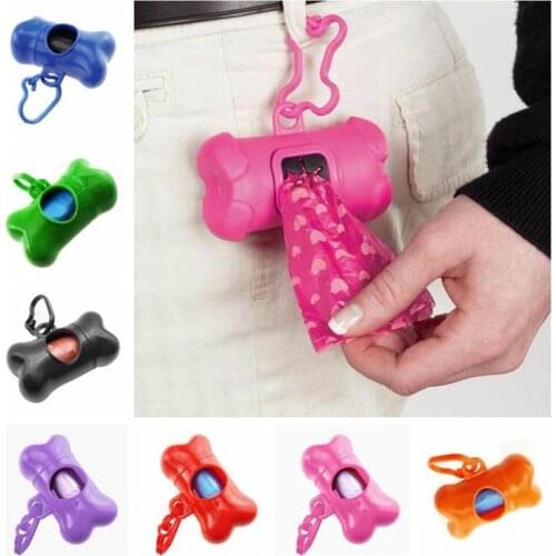 Pet Bag Set Garbage Bag Carrier Holder Pet Dog Bone Shape Trash Bag Dispenser Storage Box Clean Up Waste Bag Excrement Bag