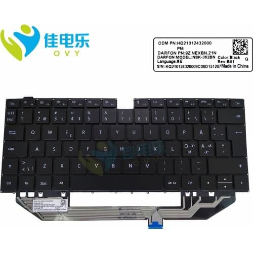 NE Norway replacement keyboards for HUAWEI MateBook X Pro 2019 start MACH W19B W19C MACHR-W19L W19 W29 laptop keyboard NSK-362BN