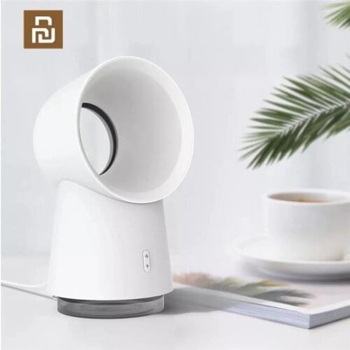 Newest Youpin MIJIA HL 3 in 1 USB Mini Cooling Fan Bladeless Desktop Fan Aroma Air Humidifier With LED Light White
