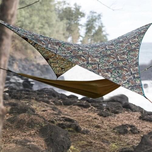 Camping Awning Tarp Hammock Tent Shade Ultralight Garden Canopy Sunshade Outdoor Camping Hammock Rain Fly Beach Sun Shelter