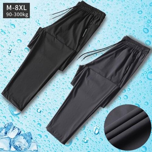 Multi Size Quick Drying Ultra Thin Ice Silk Elastic Pants New Golf Trousers Youth Men City Walking Soft Leisure Sports Wear