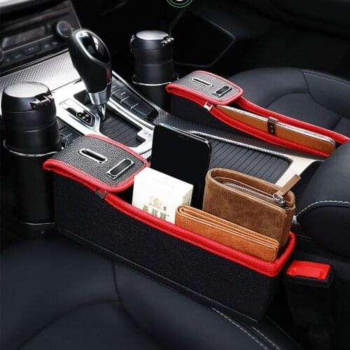 Car seat gap storage bag PU pocket shape for SEAT Ibiza Leon Toledo Arosa Alhambra Exeo FR Supercopa Mii Altea Cordoba cupra