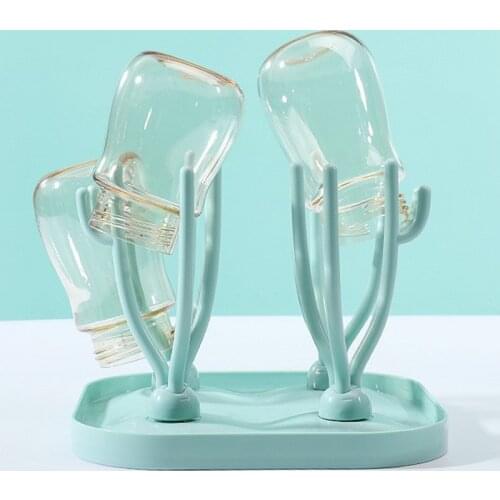 Baby Bottle Drying Rack Foldable Feeding Bottle Holder Drainer Bottles Drying Dispenser Drying Supports Storage Baby PP Material