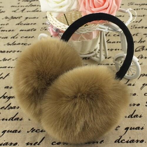 CHSDCSI Warm Ear Warmer High Quality Winter Earmuffs Ski Fur Women Headphones Girls Solid Color