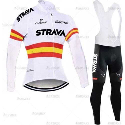 STRAVA Woman Bicycle Jersey Set Mountain Bike Anti-UV Cycling Clothes 2021 Spring Long Sleeves Female Team Racing Clothes