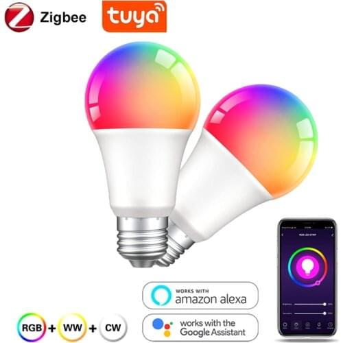 ZigBee 3.0 Tuya Smart Led Lamp Bulb Light E27 220V 110V RGB+CW Smart Life APP Works with Smartthings Alexa Echo Hub Google Home