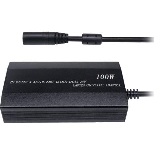 100W Universal 5V 12~24V AC/DC Power Charger for Car and Home Indoor Laptop Adapter Computer With USB Port