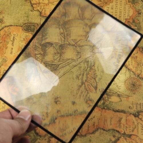 Glass Book Reading Lens Magnification Sheet Magnifying Reading Glass Lens 3X Reading Magnifier Page Sheet Magnifying