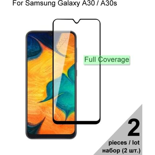 Protective Glass For Samsung Galaxy A30 / A30s Full Coverage Tempered Glass For Samsung Galaxy A30 A30s
