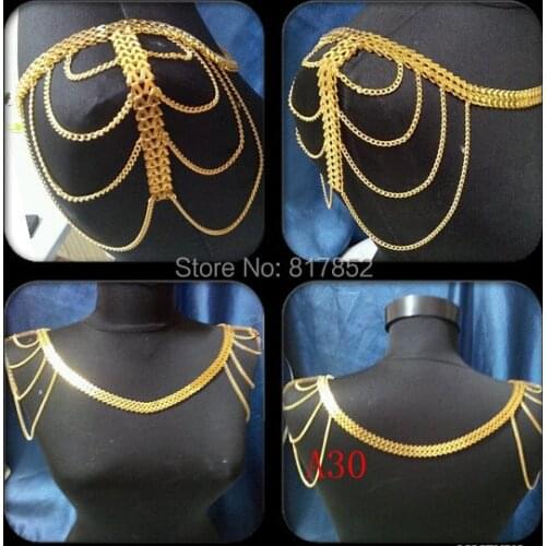 FREE SHIPPING HOT SELLING New A30 Women Gold Chains "W" Chains Shoulder Chains Chains Jewelry 2 Colors