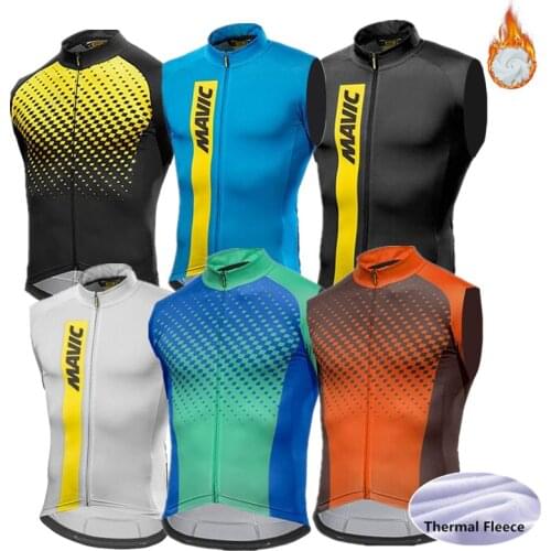 Winter thermal fleece Cycling Sleeveless Vest Mtb Bike Bicycle keep warm pro team vest men cycling clothing ropa ciclismo