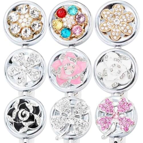 1PCS 3.2cm Retractable Badge Holder Belt Clips Metal ID Badge Reel Heavy Duty Steel Wire Cord