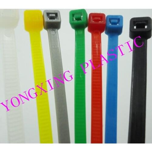 100pcs/lot 2016 new 7 color 11.81 inch(40lbs) 3.5x300mm Network Nylon Plastic Cable Wire Zip Tie Cord Strap