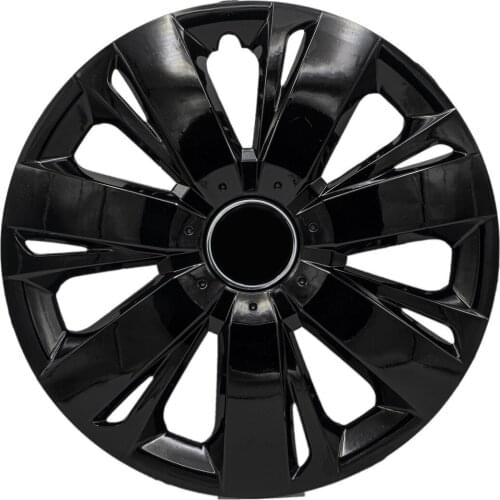 15 Inc Unbreakable Flexible 4 Pcs Wheel Cover Piano Black for Opel Citroen Peugeot Fiat Renault Ford Honda Hyundai Chevrolet toyota