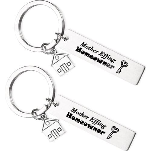 2 pack New Homeowner Housewarming Gifts-Mother Effin Homeowner Keychain-Funny House Warming Gift-New First Time Home Owner Gift