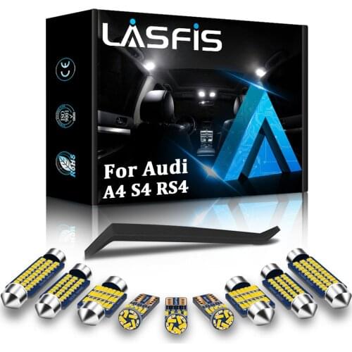 LASFIS Canbus For Audi A4 S4 RS4 B5 8D B6 B7 8E B8 8K Quattro Sedan Avant 1996-2018 Car LED Interior Map Dome Trunk Light Kit