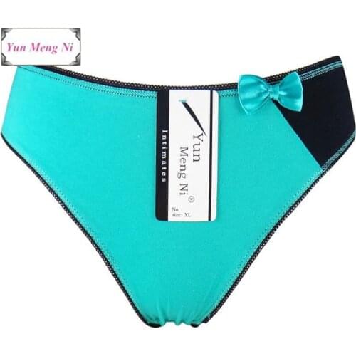 Free Shipping 5pcs/lot Foreign Trade Ladies Underwear Fashion Color Matching Cotton Sexy Ladies Thong New Womens Panties 87317