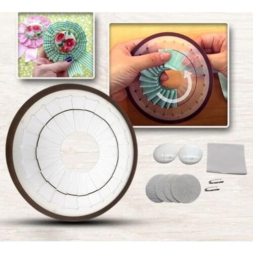 Large Rosette Maker Round Yo-Yo Maker Sewing Crafts Embellishment Rosette Maker DIY Handmade Ribbon Flower Making Tool