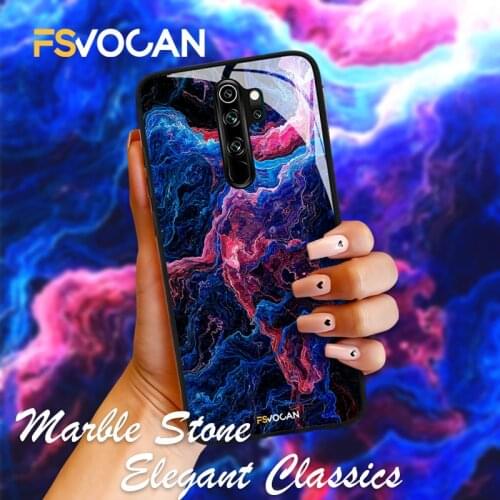 For Xiaomi Redmi Marble Texture Phone Case For Xiaomi Redmi Note 9 8ProMax 8T 9s 8A Geometric Retro Splice Stone Silicone Cover