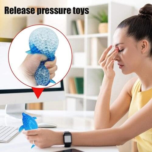 Decompression Spongy Dolphin Shark Antistress Squeezable Bead Stress Ball Toys Squeezable Stress Relief Toy