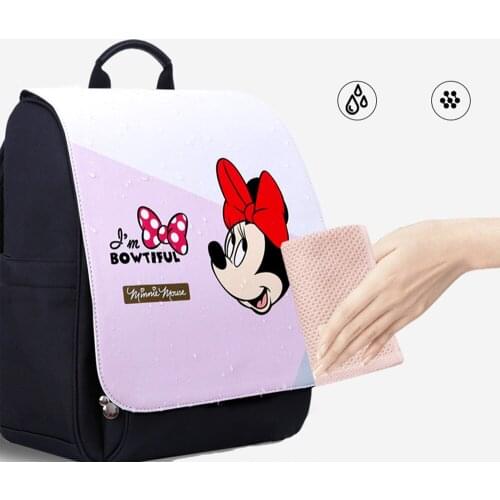 Disney Mickey Minnie Mommy Bag Big Capacity Baby Bag Backpack Cartoons Nappy Bag Large Capacity Diaper Bag For Stroller New