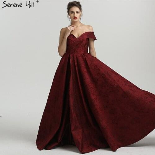 Sexy Off Shoulder Long Split Formal Evening Prom Gown Dress Gowns Dresses Robe De Soiree Serene Hill BLA6485