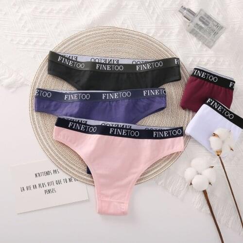 European Thong Pants Sexy Lace Panties Fashion Solid Comfort G-String Low Waist Seamless Letter Briefs Female Sexy Lingerie