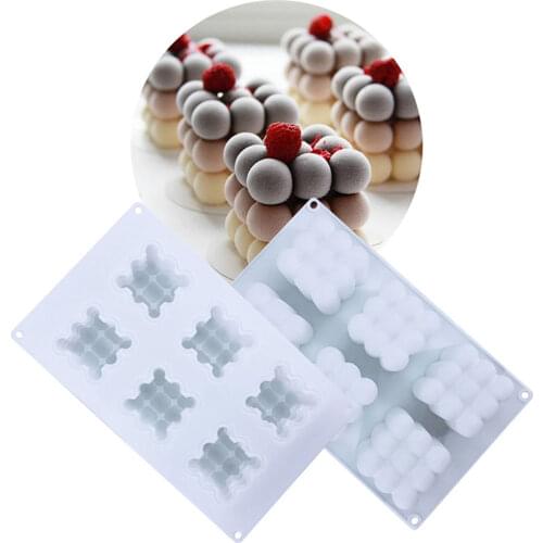 Candle Mould, Solid Color 3D Ball Shape Silicone Mold DIY Tools for Candle Cake Chocolate, White