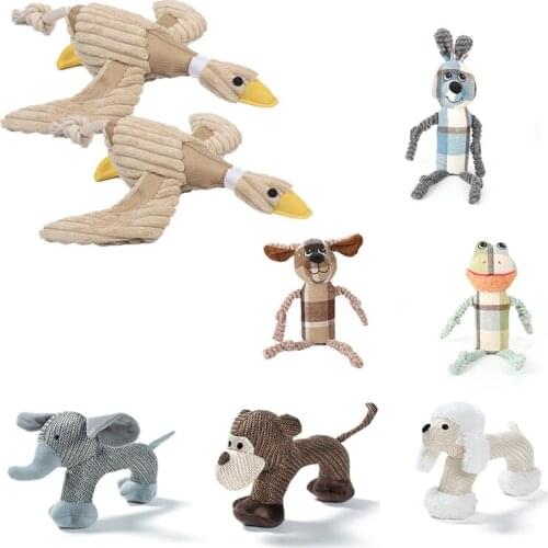 Interactive Dog Chew Toys Small Large Dogs Bite Resistant Dog Plush Squeaky Animal Toys Squeak Puppy Dog Toy Pets Supplies