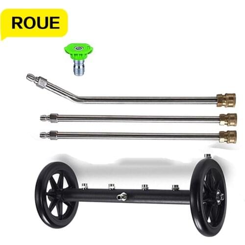 High Pressure Washer Car Wash Chassis Cleaning Washer-16 Inch Broom with 45 Degree Angle Bar 1/4" Quick Plug Connector 4000 PSI