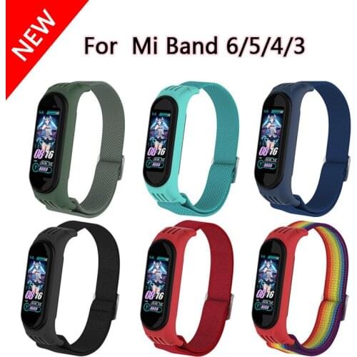 New Nylon Strap for Xiaomi Mi Band 5 6 3 4 Breathable Bracelet Wristband Replacement Wrist Band for XiaoMi Band 4 Band 5 6 Strap